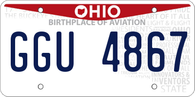 OH license plate GGU4867