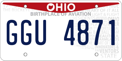 OH license plate GGU4871