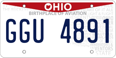 OH license plate GGU4891