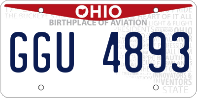 OH license plate GGU4893
