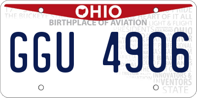 OH license plate GGU4906