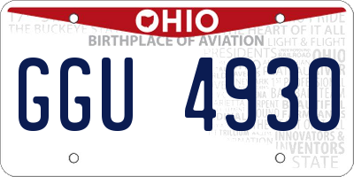 OH license plate GGU4930