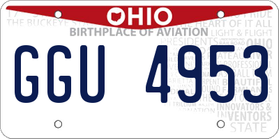 OH license plate GGU4953