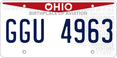 OH license plate GGU4963