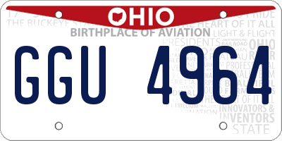 OH license plate GGU4964