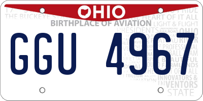 OH license plate GGU4967