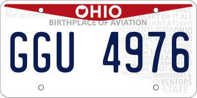 OH license plate GGU4976