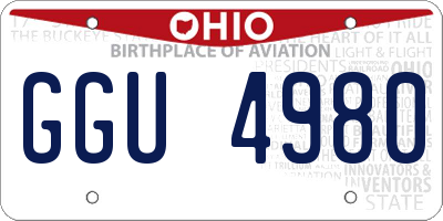 OH license plate GGU4980