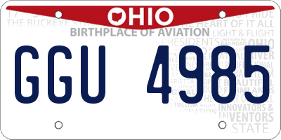 OH license plate GGU4985