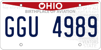 OH license plate GGU4989