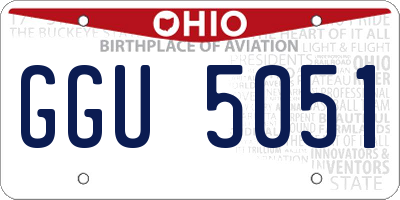 OH license plate GGU5051