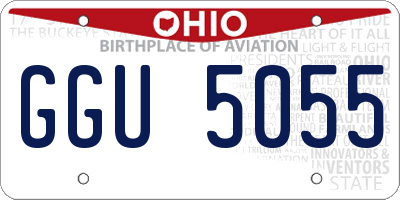 OH license plate GGU5055