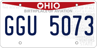 OH license plate GGU5073
