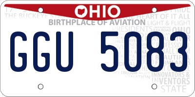 OH license plate GGU5083