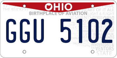 OH license plate GGU5102