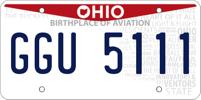 OH license plate GGU5111