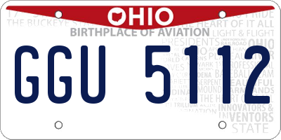 OH license plate GGU5112