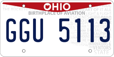 OH license plate GGU5113