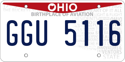 OH license plate GGU5116
