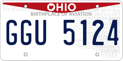 OH license plate GGU5124