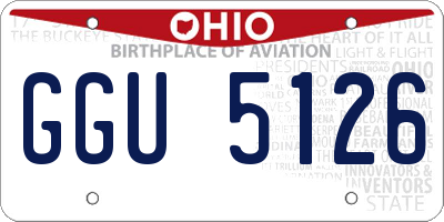 OH license plate GGU5126
