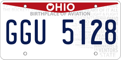 OH license plate GGU5128