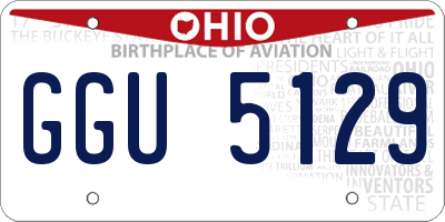 OH license plate GGU5129
