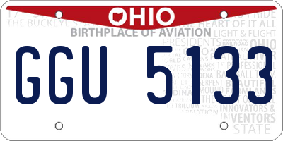 OH license plate GGU5133