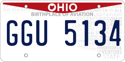 OH license plate GGU5134