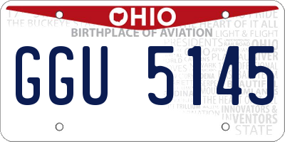 OH license plate GGU5145