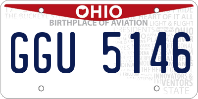 OH license plate GGU5146