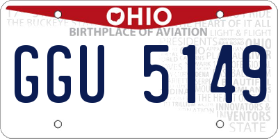 OH license plate GGU5149