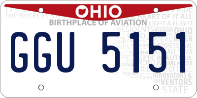OH license plate GGU5151