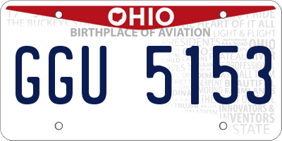 OH license plate GGU5153