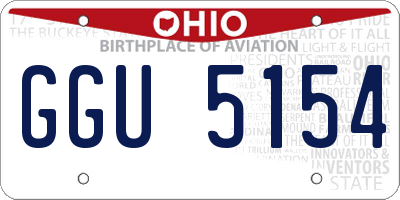OH license plate GGU5154
