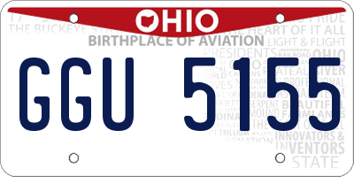 OH license plate GGU5155