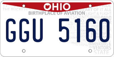OH license plate GGU5160
