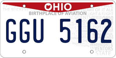OH license plate GGU5162