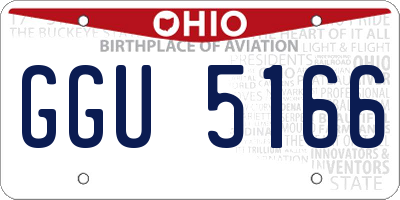 OH license plate GGU5166