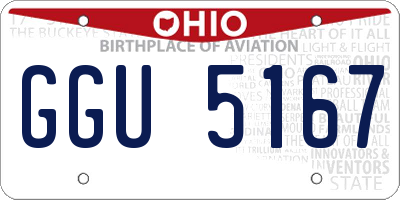 OH license plate GGU5167