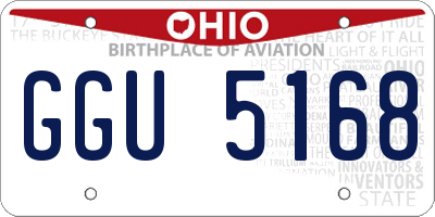 OH license plate GGU5168