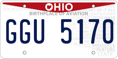 OH license plate GGU5170