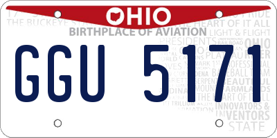OH license plate GGU5171