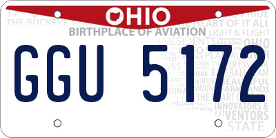 OH license plate GGU5172