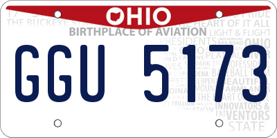 OH license plate GGU5173