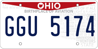OH license plate GGU5174
