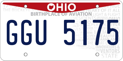 OH license plate GGU5175