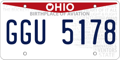 OH license plate GGU5178