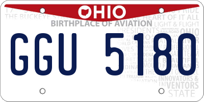 OH license plate GGU5180