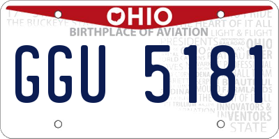 OH license plate GGU5181